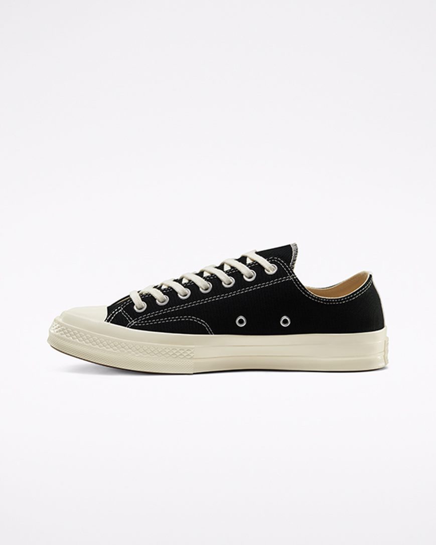 Tenisi Barbati Converse x Comme des Garçons PLAY Chuck 70 Negrii Albi Rosii | RO HFWSI725